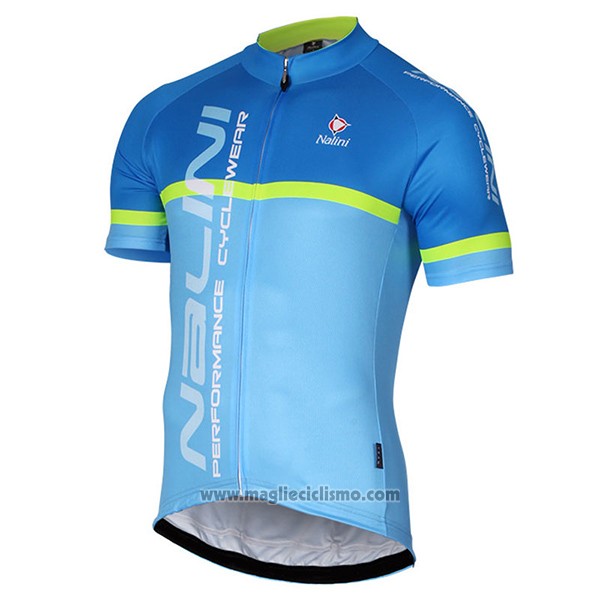 2017 Abbigliamento Ciclismo Nalini Brivio Blu Manica Corta e Salopette