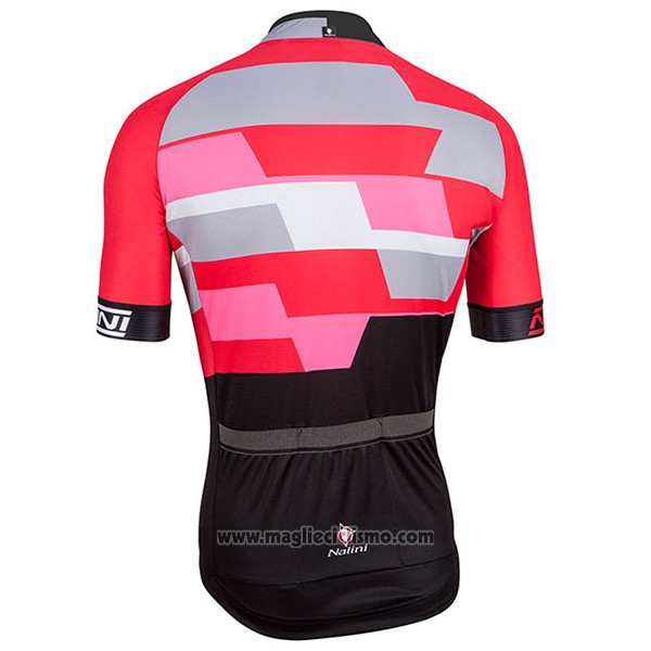 2017 Abbigliamento Ciclismo Nalini Cervino Rosso e Nero Manica Corta e Salopette