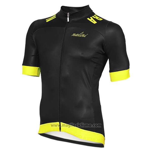 2017 Abbigliamento Ciclismo Nalini Curva Mavone Nero Manica Corta e Salopette