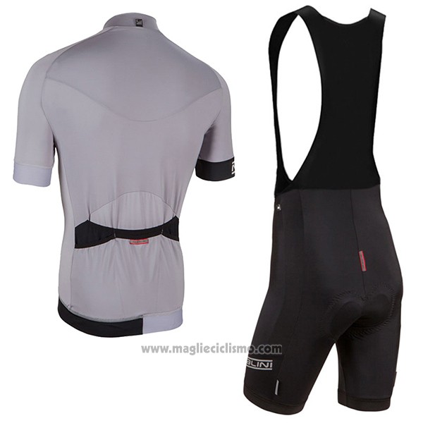 2017 Abbigliamento Ciclismo Nalini Curva Slate Argentato Manica Corta e Salopette