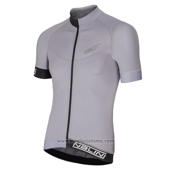 2017 Abbigliamento Ciclismo Nalini Curva Slate Argentato Manica Corta e Salopette
