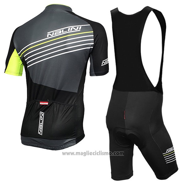2017 Abbigliamento Ciclismo Nalini Mood Nero Manica Corta e Salopette