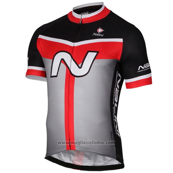 2017 Abbigliamento Ciclismo Nalini Navision Nero e Grigio Manica Corta e Salopette