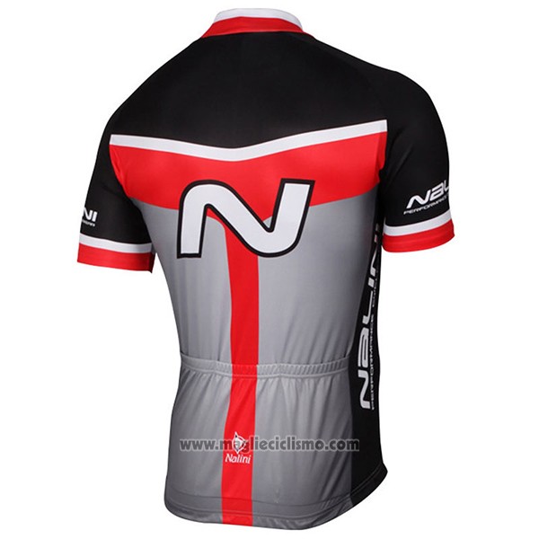 2017 Abbigliamento Ciclismo Nalini Navision Nero e Grigio Manica Corta e Salopette