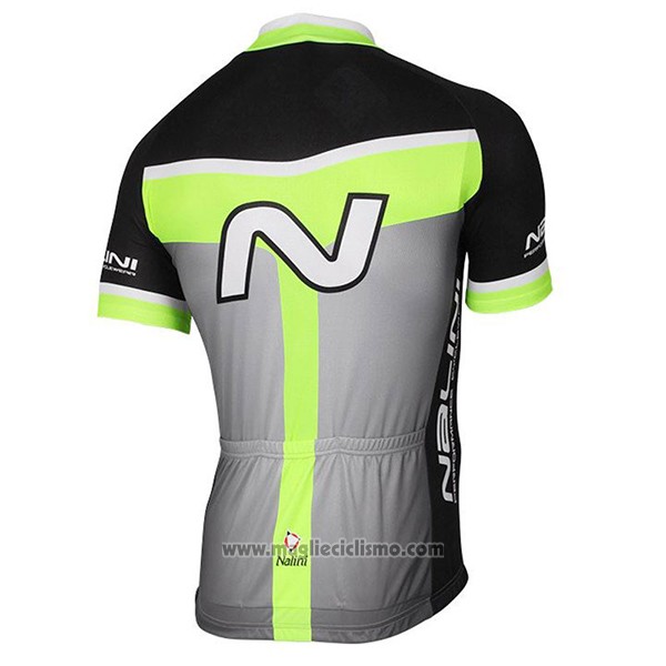 2017 Abbigliamento Ciclismo Nalini Navision Verde e Grigio Manica Corta e Salopette