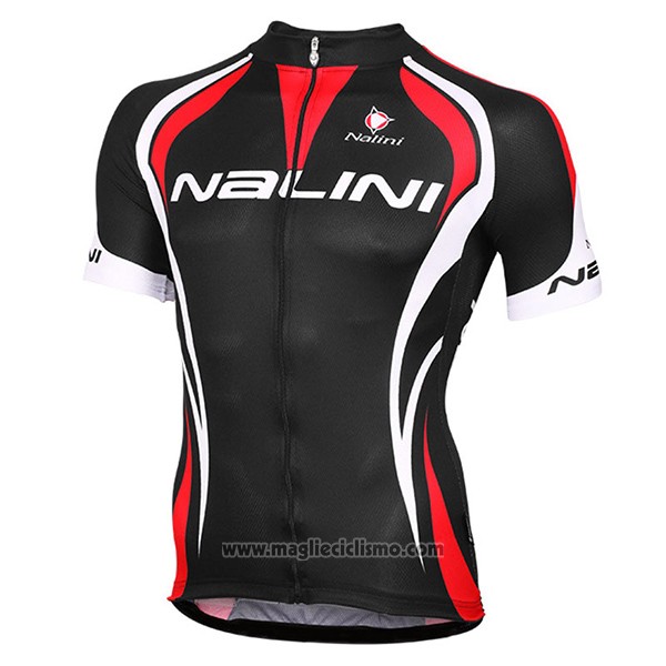 2017 Abbigliamento Ciclismo Nalini Predazzo Nero e Rosso Manica Corta e Salopette