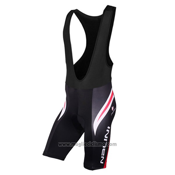2017 Abbigliamento Ciclismo Nalini Predazzo Nero e Rosso Manica Corta e Salopette