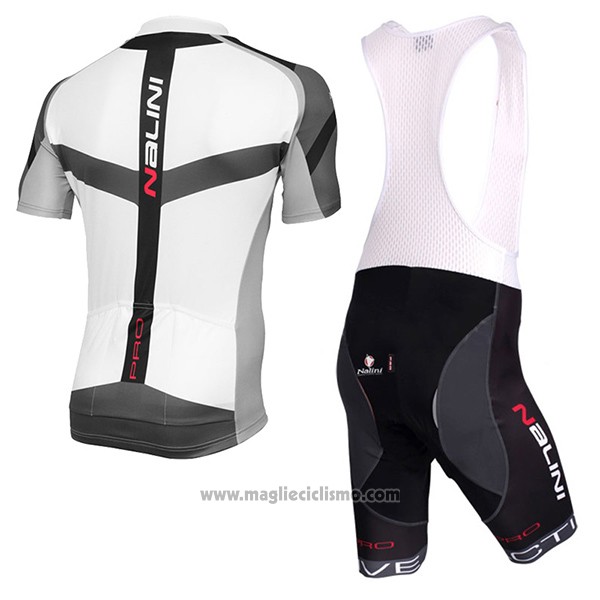 2017 Abbigliamento Ciclismo Nalini Rigel Bianco Manica Corta e Salopette