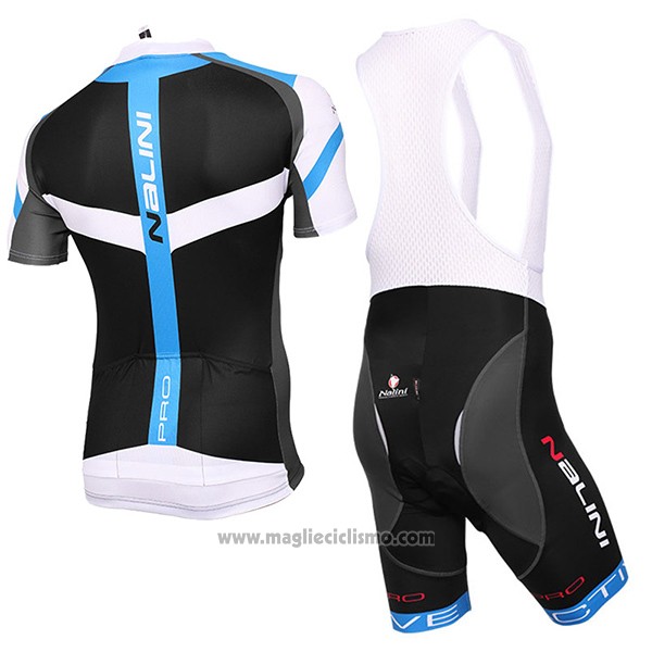 2017 Abbigliamento Ciclismo Nalini Rigel Nero e Blu Manica Corta e Salopette