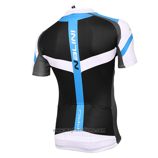 2017 Abbigliamento Ciclismo Nalini Rigel Nero e Blu Manica Corta e Salopette