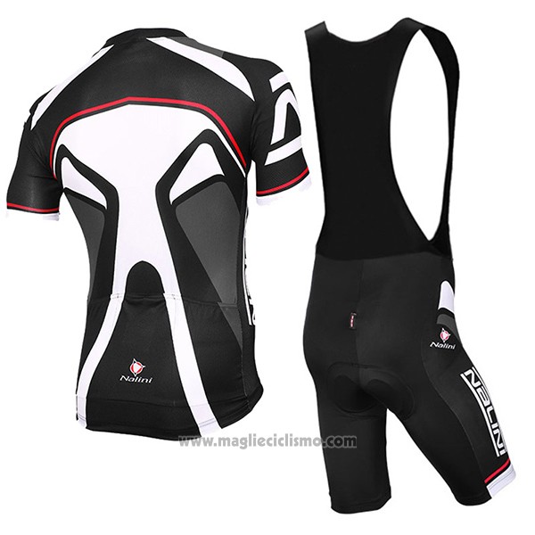2017 Abbigliamento Ciclismo Nalini Salorno Nero Manica Corta e Salopette