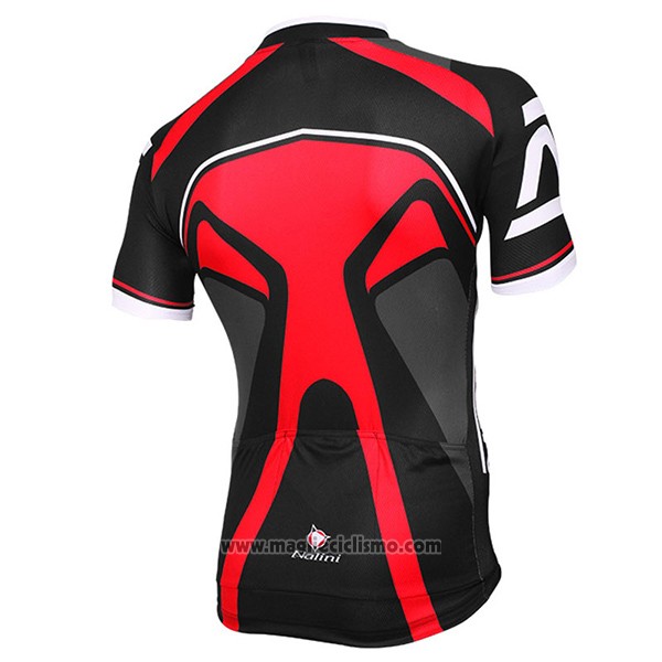 2017 Abbigliamento Ciclismo Nalini Salorno Nero e Rosso Manica Corta e Salopette