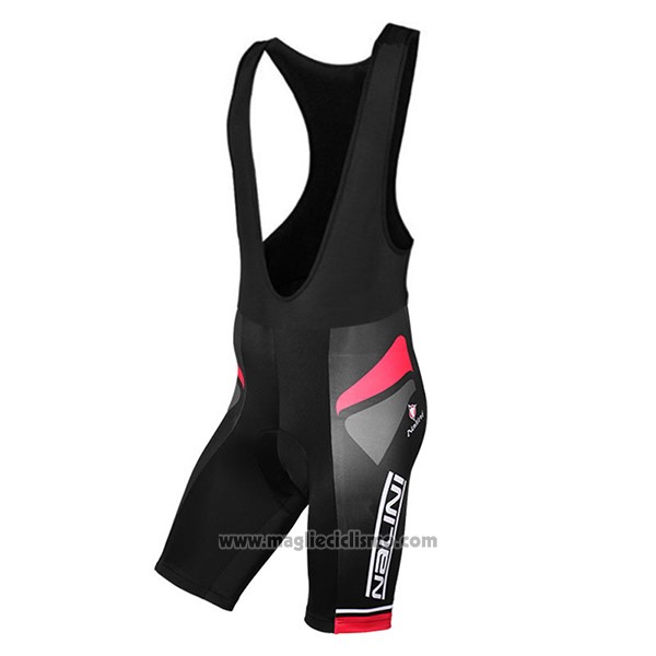 2017 Abbigliamento Ciclismo Nalini Salorno Nero e Rosso Manica Corta e Salopette