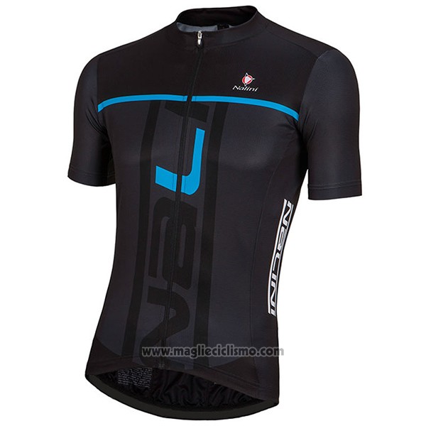 2017 Abbigliamento Ciclismo Nalini Speed Nero e Blu Manica Corta e Salopette