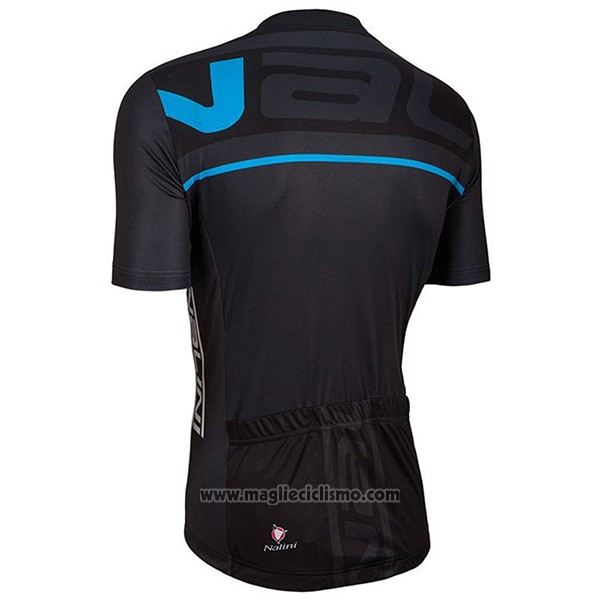 2017 Abbigliamento Ciclismo Nalini Speed Nero e Blu Manica Corta e Salopette