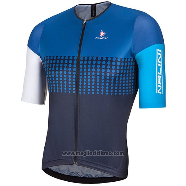 2017 Abbigliamento Ciclismo Nalini Velodromo Blu Manica Corta e Salopette