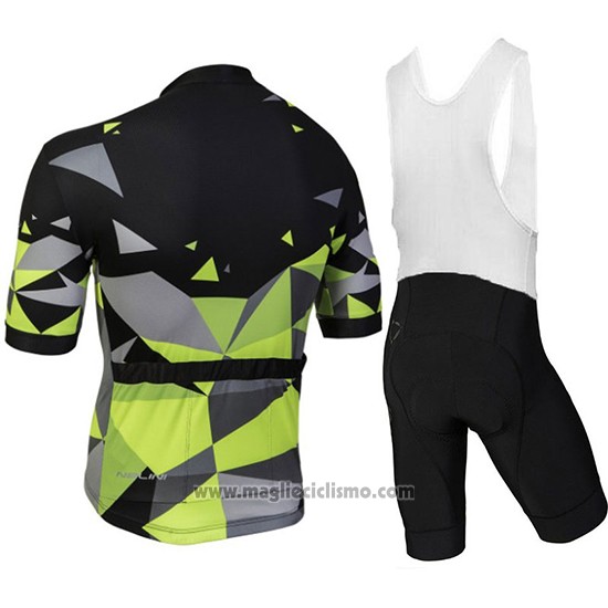 2018 Abbigliamento Ciclismo Nalini Ahs Discesa Nero e Verde Manica Corta e Salopette