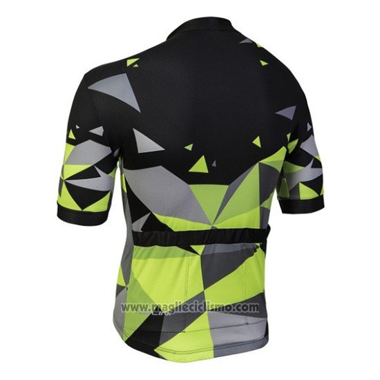 2018 Abbigliamento Ciclismo Nalini Ahs Discesa Nero e Verde Manica Corta e Salopette
