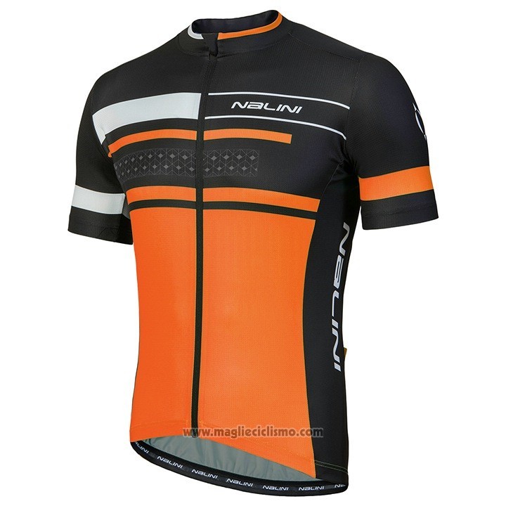 2018 Abbigliamento Ciclismo Nalini Fatica Arancione Manica Corta e Salopette