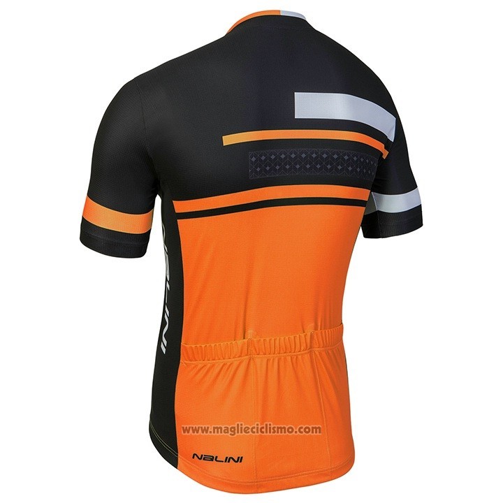 2018 Abbigliamento Ciclismo Nalini Fatica Arancione Manica Corta e Salopette