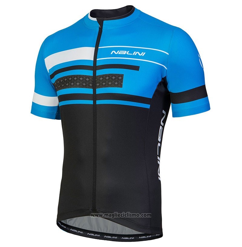 2018 Abbigliamento Ciclismo Nalini Fatica Blu Manica Corta e Salopette