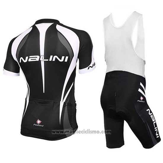 2018 Abbigliamento Ciclismo Nalini Nero e Bianco Manica Corta e Salopette