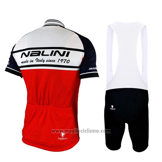 2019 Abbigliamento Ciclismo Nalini Bianco Rosso Nero Manica Corta e Salopette