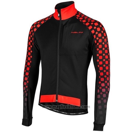 2019 Abbigliamento Ciclismo Nalini CRIT 3L 2.0 Nero Rosso Manica Lunga e Salopette