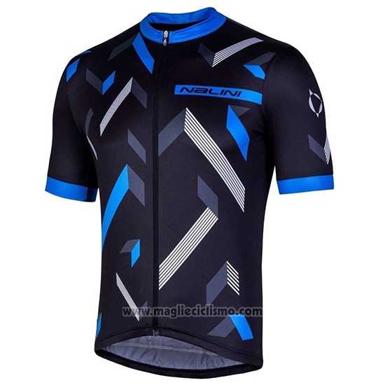 2019 Abbigliamento Ciclismo Nalini Descesa 2.0 Nero Blu Manica Corta e Salopette