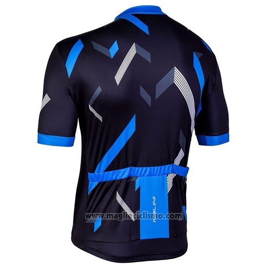 2019 Abbigliamento Ciclismo Nalini Descesa 2.0 Nero Blu Manica Corta e Salopette