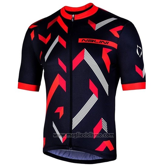 2019 Abbigliamento Ciclismo Nalini Descesa 2.0 Nero Rosso Manica Corta e Salopette
