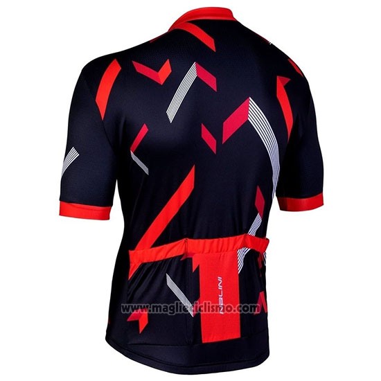 2019 Abbigliamento Ciclismo Nalini Descesa 2.0 Nero Rosso Manica Corta e Salopette