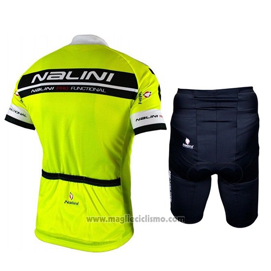 2019 Abbigliamento Ciclismo Nalini Nero Aceso Verde Manica Corta e Salopette