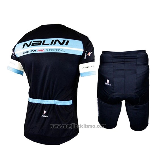 2019 Abbigliamento Ciclismo Nalini Nero Blu Manica Corta e Salopette