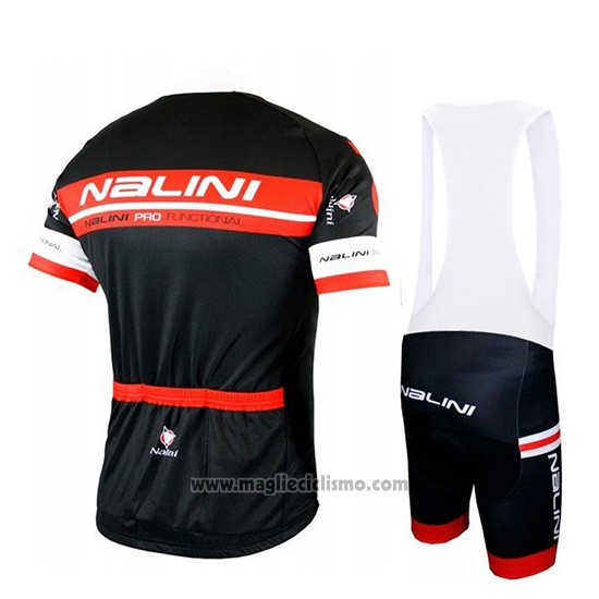 2019 Abbigliamento Ciclismo Nalini Nero Rosso Manica Corta e Salopette