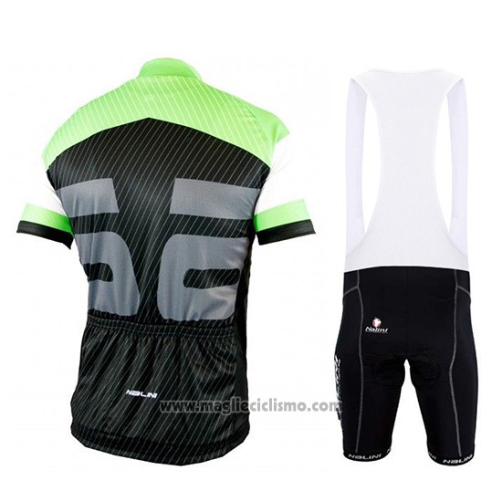2019 Abbigliamento Ciclismo Nalini Verde Nero Manica Corta e Salopette