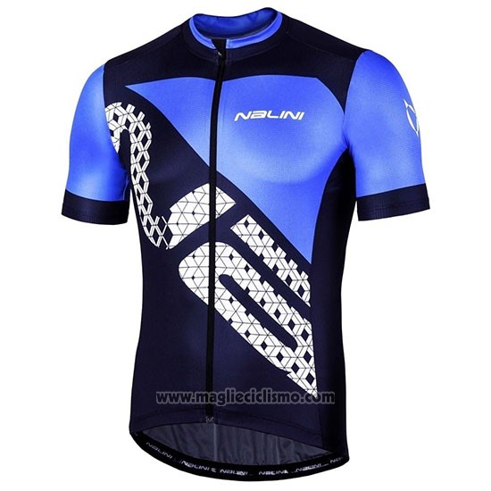 2019 Abbigliamento Ciclismo Nalini Volata 2.0 Nero Blu Manica Corta e Salopette