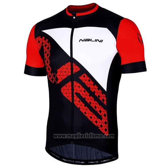 2019 Abbigliamento Ciclismo Nalini Volata 2.0 Nero Rosso Manica Corta e Salopette