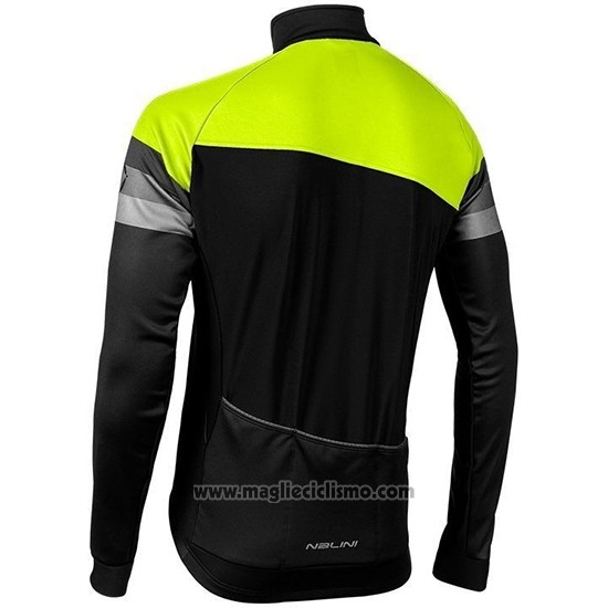 2019 Abbigliamento Ciclismo Nalini Warm 2.0 Nero Verde Manica Lunga e Salopette