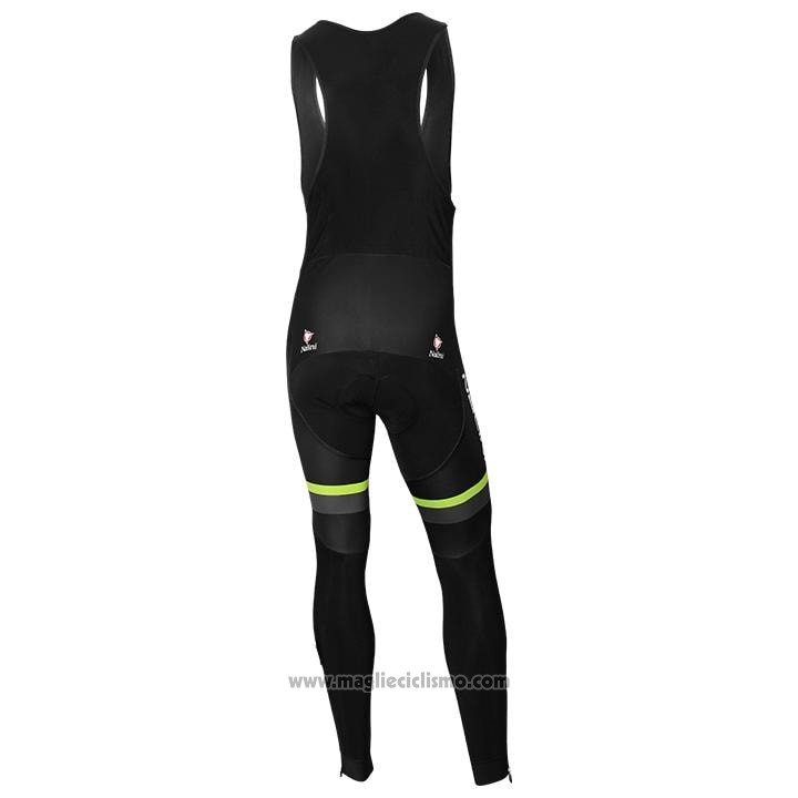 2020 Abbigliamento Ciclismo Nalini Nero Grigio Giallo Manica Lunga e Salopette