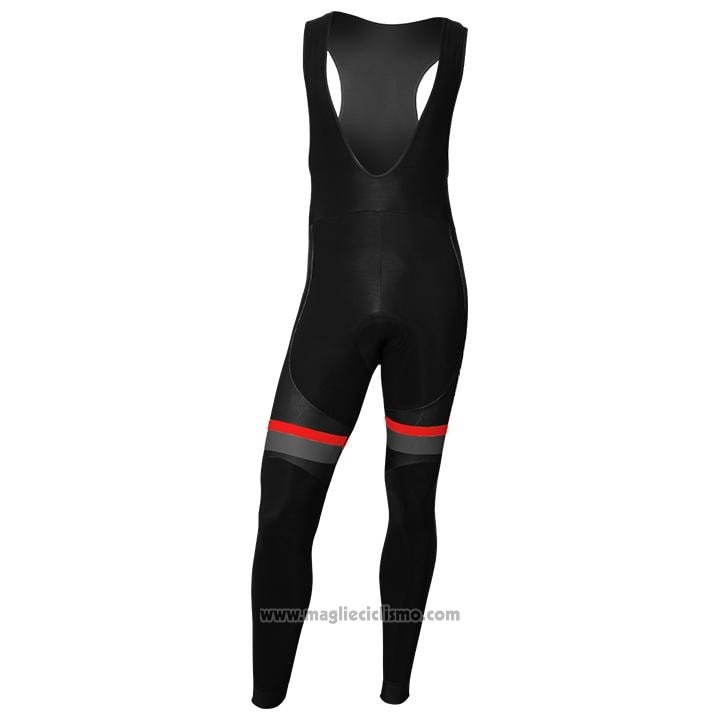 2020 Abbigliamento Ciclismo Nalini Nero Grigio Rosso Manica Lunga e Salopette