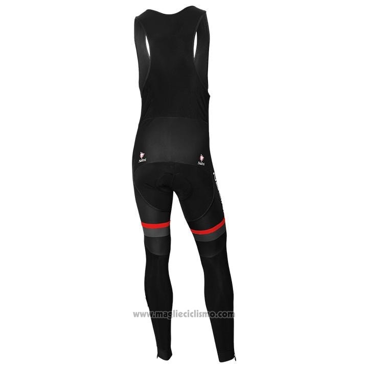 2020 Abbigliamento Ciclismo Nalini Nero Grigio Rosso Manica Lunga e Salopette