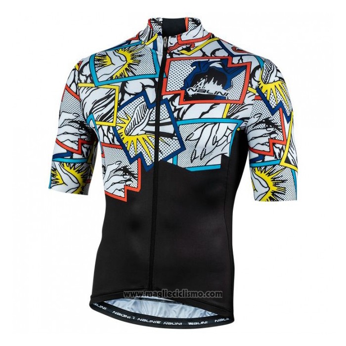 2020 Abbigliamento Ciclismo Nalini Nero Multicolore Manica Corta e Salopette