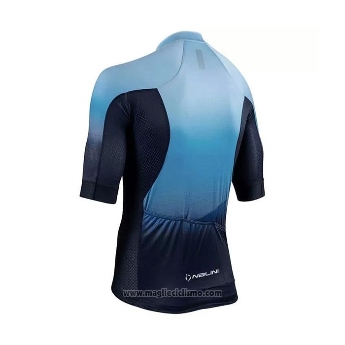 2021 Abbigliamento Ciclismo Nalini Blu Manica Corta e Salopette