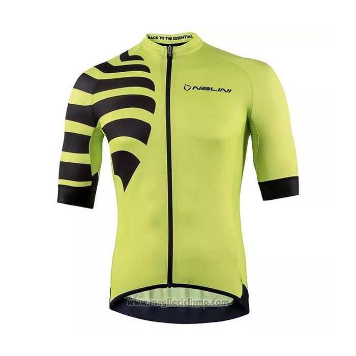 2021 Abbigliamento Ciclismo Nalini Giallo Nero Manica Corta e Salopette