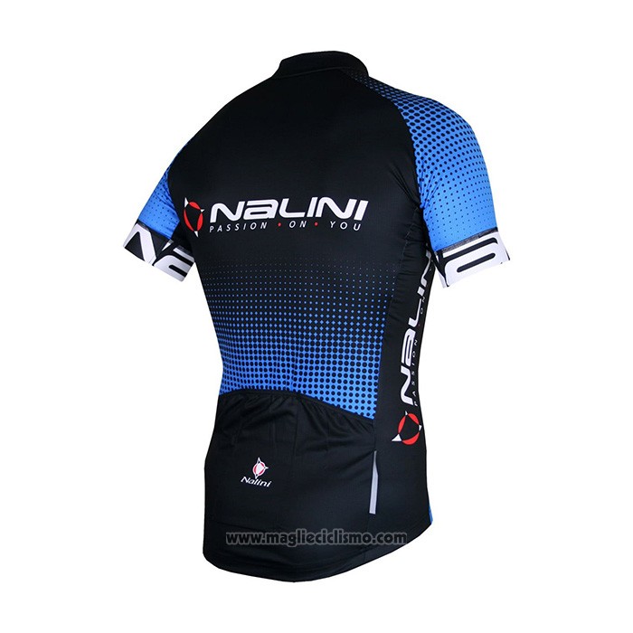 2021 Abbigliamento Ciclismo Nalini Nero Blu Manica Corta e Salopette