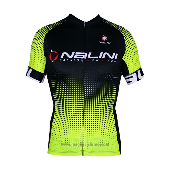 2021 Abbigliamento Ciclismo Nalini Nero Giallo Manica Corta e Salopette