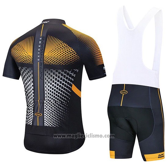 2020 Abbigliamento Ciclismo Northwave Arancione Nero Manica Corta e Salopette