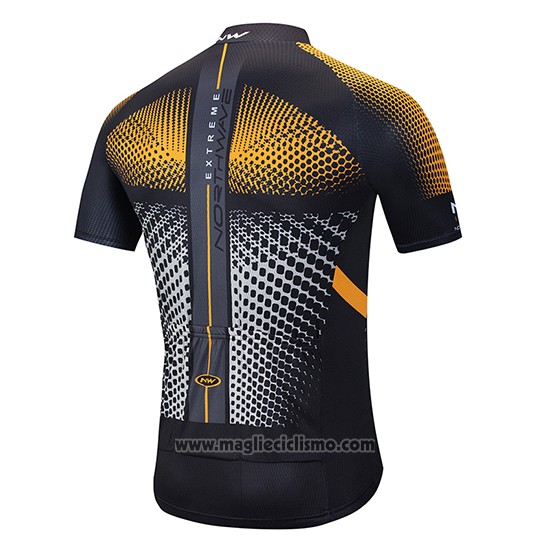 2020 Abbigliamento Ciclismo Northwave Arancione Nero Manica Corta e Salopette