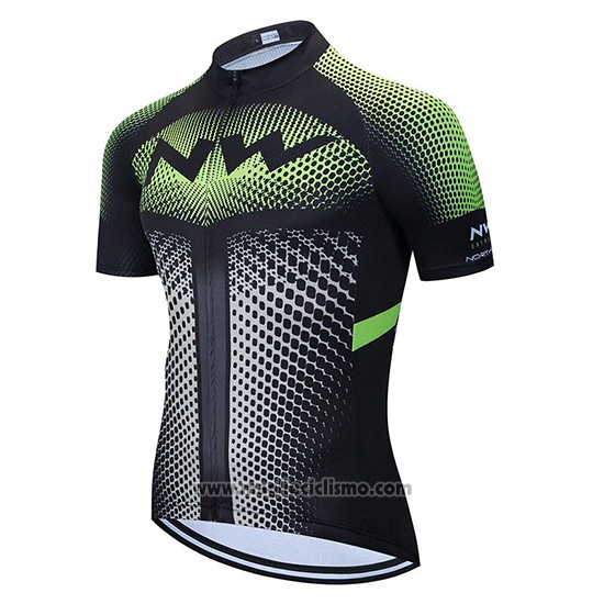 2020 Abbigliamento Ciclismo Northwave Nero Bianco Verde Manica Corta e Salopette
